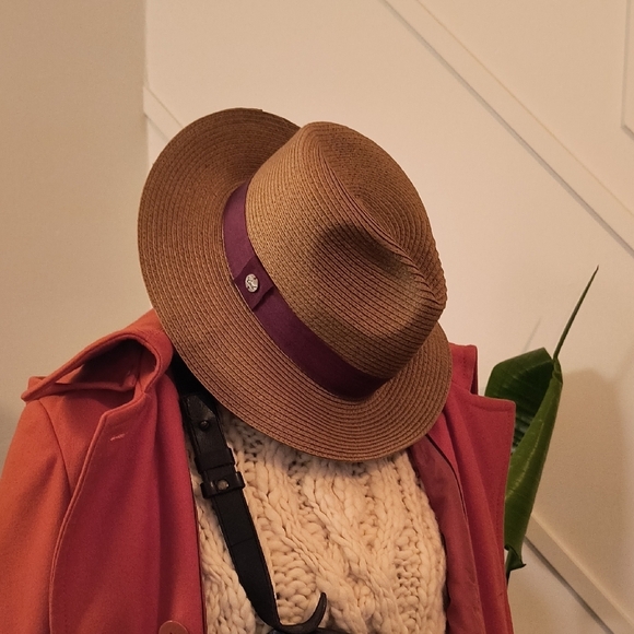 Coal Headwear Elegant Brown Hat with Purple Band - Picture 1 of 6